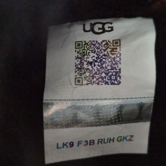 UGG Black Buckle Ankle Boots Shearling Lined Moto Style Size 7.5 - Picture 7 of 8